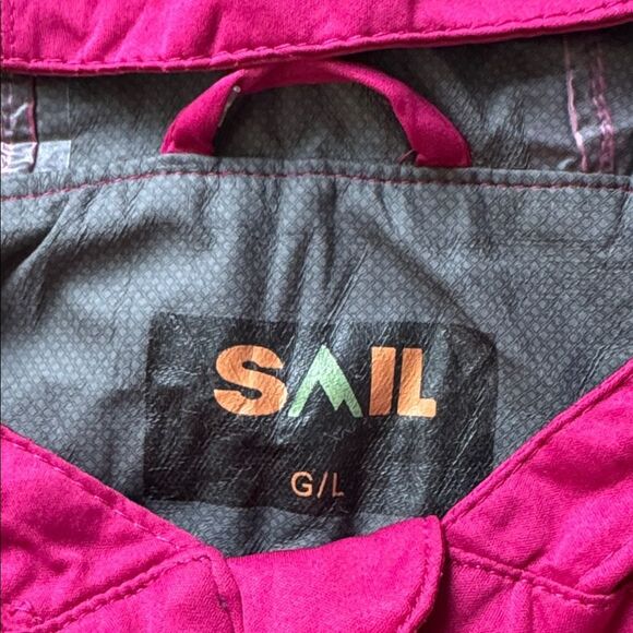 SAIL Always Ready Packable Rain Jacket Hot Pink SzL - Picture 9 of 13